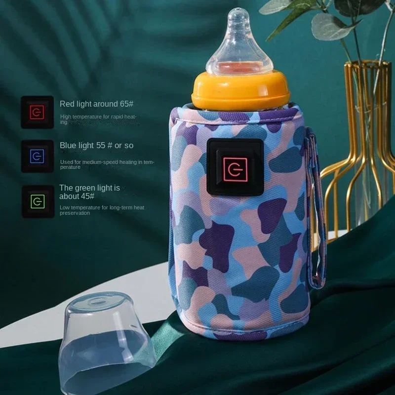 USB Milk Water Warmer Travel Stroller Insulated Bag Baby Nursing Bottle Heater Safe Kids Supplies for Outdoor Winter