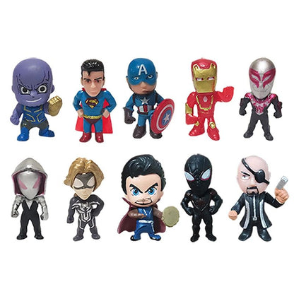 Marvel Christmas Advent Calendar Box Disney Mini Q Version Hulk Anime Figure Spiderman Iron Man Kids Toys 24pcs Figure Gift Box