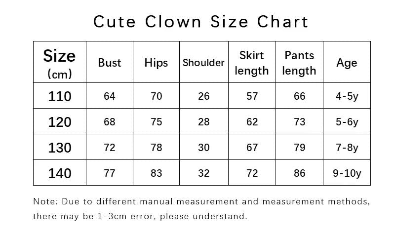 2026 New Sydanne New Variety Clown Skirt Dress Set Cosplay Costume  Cute Clown Clothes Masquerade Halloween Costume