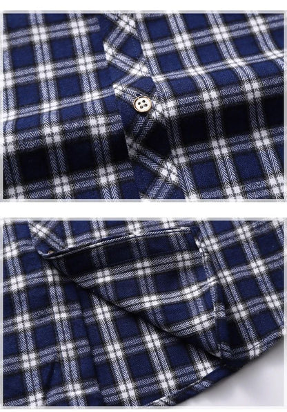 2025 new red summer men's shirts short-sleeved plaid fat big yards youth casual shirt.