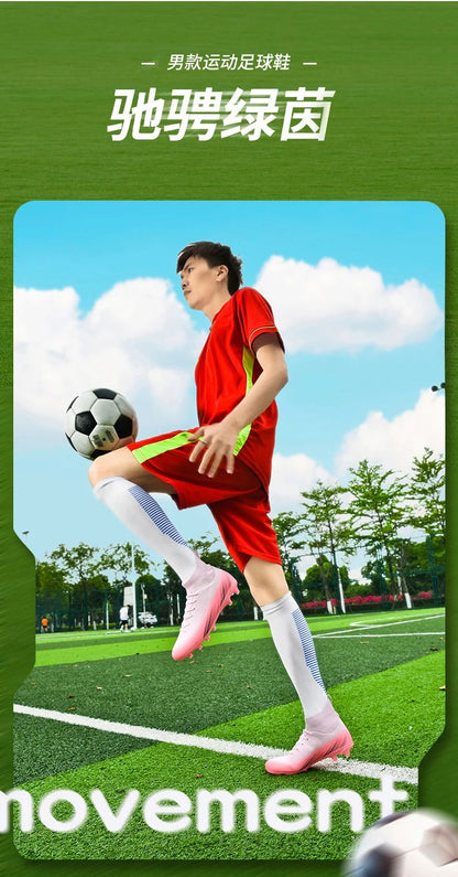 Men Fast Soccer Shoes Professional TF/FG Indoor Futsal Football Field Boot Unisex Society Cleats Long Spikes Sneaker Comfortable