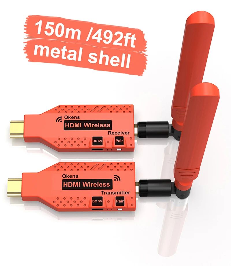 150m Wireless HDMI Extender 1080p 1 PC and 2 3 4 TV Display Adapter Video Transmitter Receiver for Camera Laptop PC To Projector