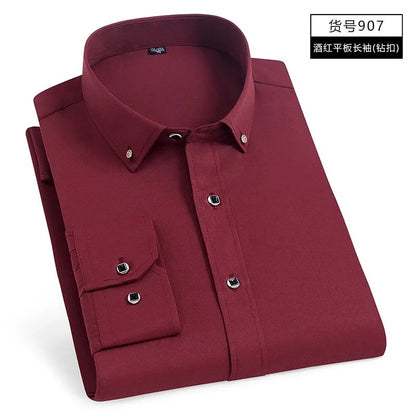New Men's White Shirt Korean High End Version Free Shipping Popular Clothes Short Sleeve Long Sleeve Casual Suit Bottom Shirts