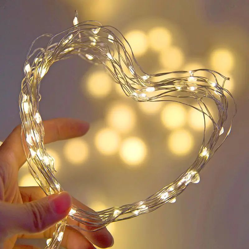 20PCS Mini LED String Lights 2m 20LED Waterproof Fairy Lights 3 Modes Battery Powered for DIY Christmas New Year Home Decoration