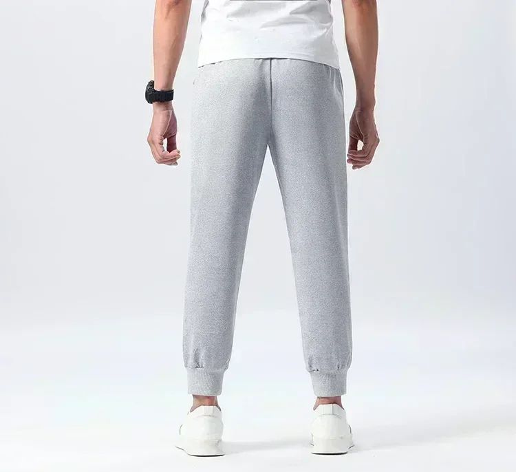 Calça esportiva masculina estampada de cintura, casual para rua, adequada para esportes ao ar livre e lazer, calça para corrida pura