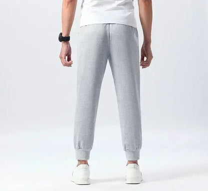 Calça esportiva masculina estampada de cintura, casual para rua, adequada para esportes ao ar livre e lazer, calça para corrida pura