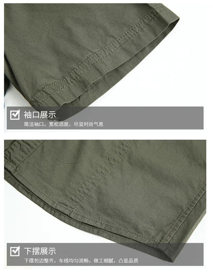 Summer Quick Dry Short Sleeve Mens Army Fan Tactical Shirts Male Solid Thin Lapel Cargo Shirt Tops Outdoor Hiking Military Shirt