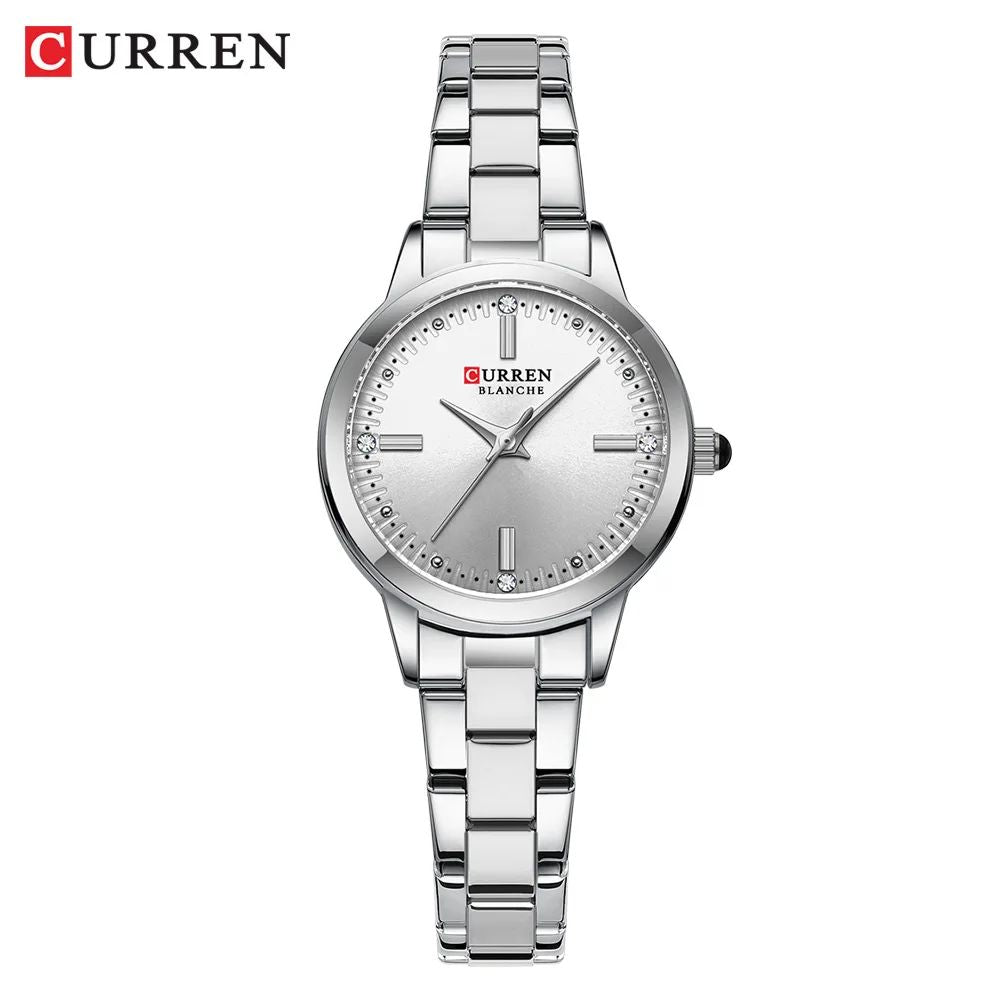 CURREN Women's Watches Fashion Original Quartz Wrist Watch for Ladies Roman Dial Dazzling Diamond Waterproof Luminous Luxury New