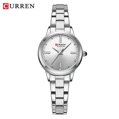 CURREN Women's Watches Fashion Original Quartz Wrist Watch for Ladies Roman Dial Dazzling Diamond Waterproof Luminous Luxury New