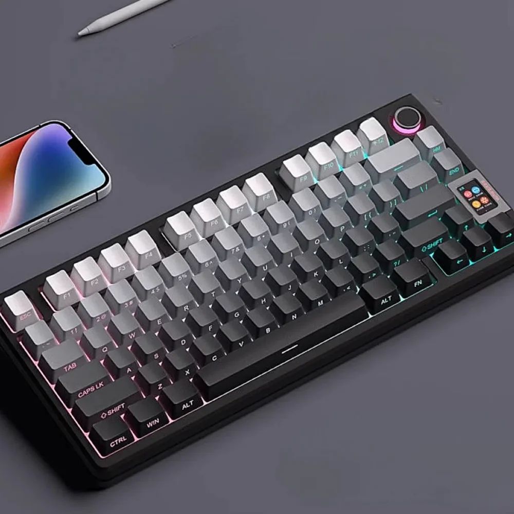 Keycaps Cherry de luz diurna originais novos 2025 PBT translúcidas com cor gradiente e gravação lateral personalizadas para teclados mecânicos MX