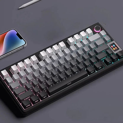 Keycaps Cherry de luz diurna originais novos 2025 PBT translúcidas com cor gradiente e gravação lateral personalizadas para teclados mecânicos MX