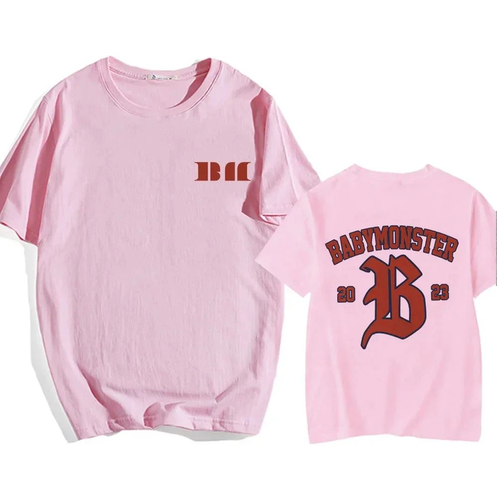 BABYMONSTER Kpop Band T-shirt Korean Fashion Summer Printing Tee-shirt Short Sleeve Comfortable Tshirts Womens Clothes