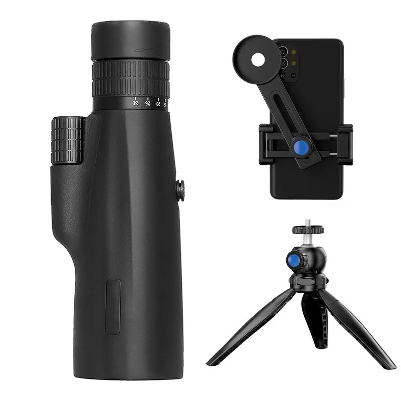 Monóculo Telescópio 10-30x50mm Monóculo de Longo Alcance Telescópio com Zoom Contínuo para Caça ao Ar Livre e Exploração