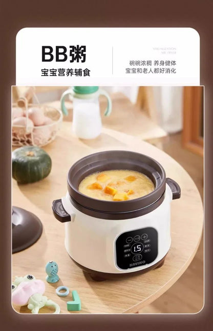 110V/220V Pure Ceramic Electric Slow Cooker Automatic Home Kitchen Appliance Taiwan Made USA Export