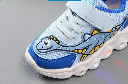 Tennis Shoe LED Children Trainer Cartoon Boy Casual Sneaker for Boy Kid Shoe for Girl Mesh Breathable Shoe Baby Illuminated Shoe