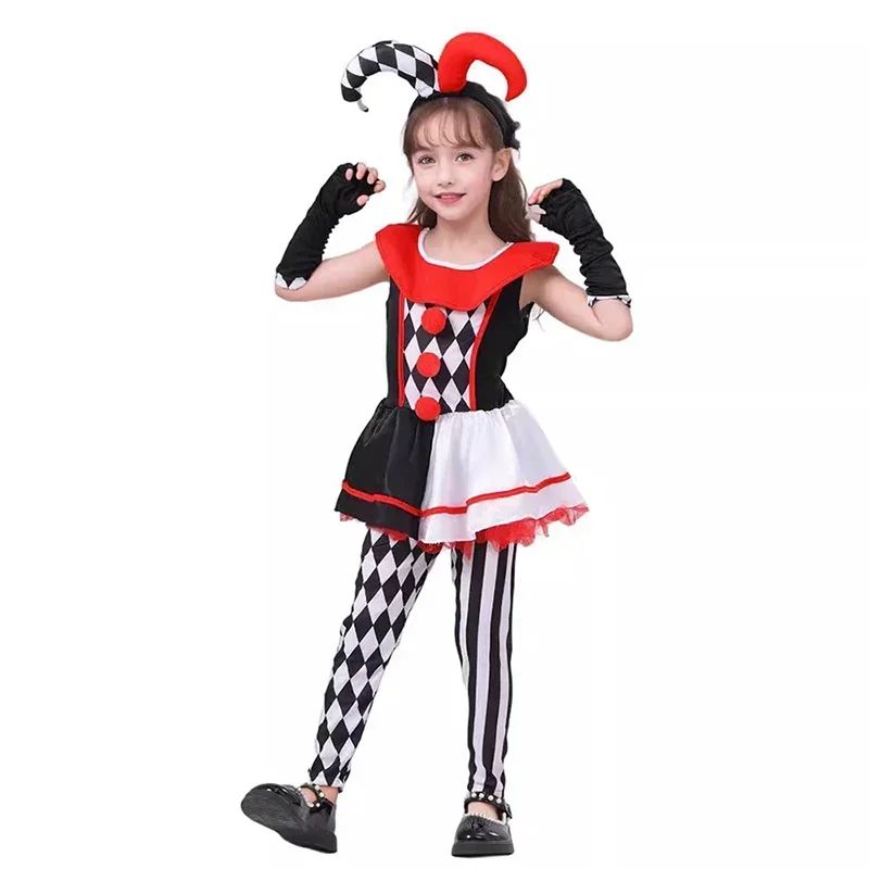 2026 New Sydanne New Variety Clown Skirt Dress Set Cosplay Costume  Cute Clown Clothes Masquerade Halloween Costume