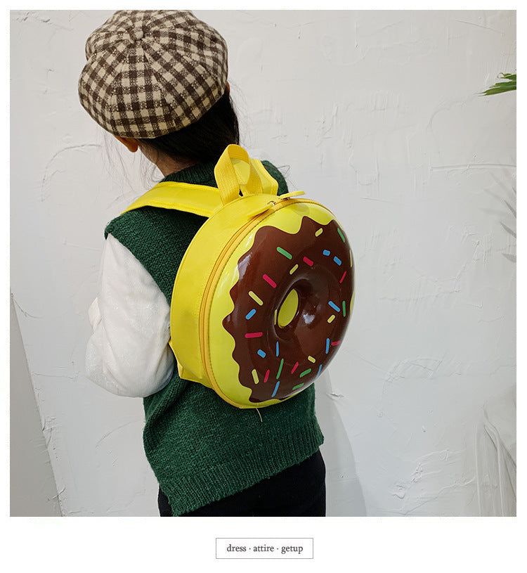 Cartoon Kids Backpack Cute Donut Eggshell Bag Fun Kindergarten Kids Backpack Boys Girls Backpack