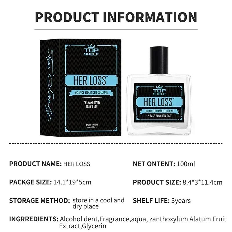 100ML Her Loss Pheromone Perfume Of Man To Attract Women Charm Enhanced Hypnosis Cologne Lasting Glamour Awaken Scent Eau Gifts