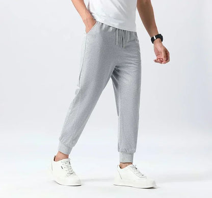 Calça esportiva masculina estampada de cintura, casual para rua, adequada para esportes ao ar livre e lazer, calça para corrida pura