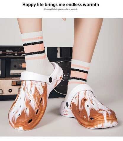 Summer Couple Clog Shoes Fashion Sandals Waterproof Slippers Men Shoes Outdoor Soft Sole Shoes Clogs EVA Beach Home Slipper