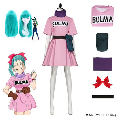 Japanese anime cosplay costume Bulma costume live-action roleplay convention cosplay dress