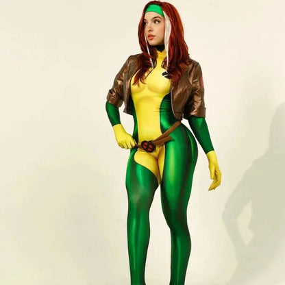 Rogue Cosplay Anna Marie Cosplay 3D Printing Adult Kids Zentai suit Halloween Party Women Girls costume