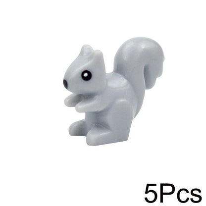 City Animal Building Blocks Duck Swan Pig Cat Figures Bird Dog Zoo Farm Accessories Small Particles Bricks Set Kid Toys Gifts