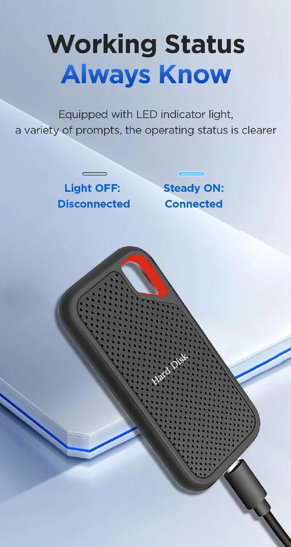 New External Hard Drive 1TB Portable SSD HARD DISK 2TB High-speed External Solid State Drive Mobile Hard Drive for Laptop Mac PC