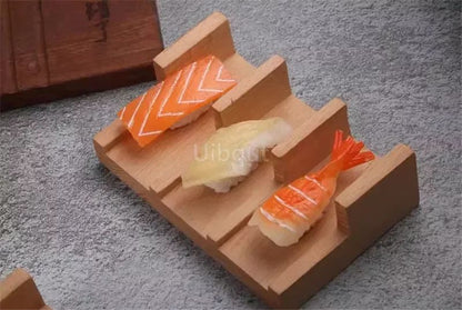 Utensílio de loja de rack de sushi japonês Suporte de comida de madeira Taco Prato de madeira Suporte de culinária Sashimi Sushi Barco Restaurante Hotel Casa