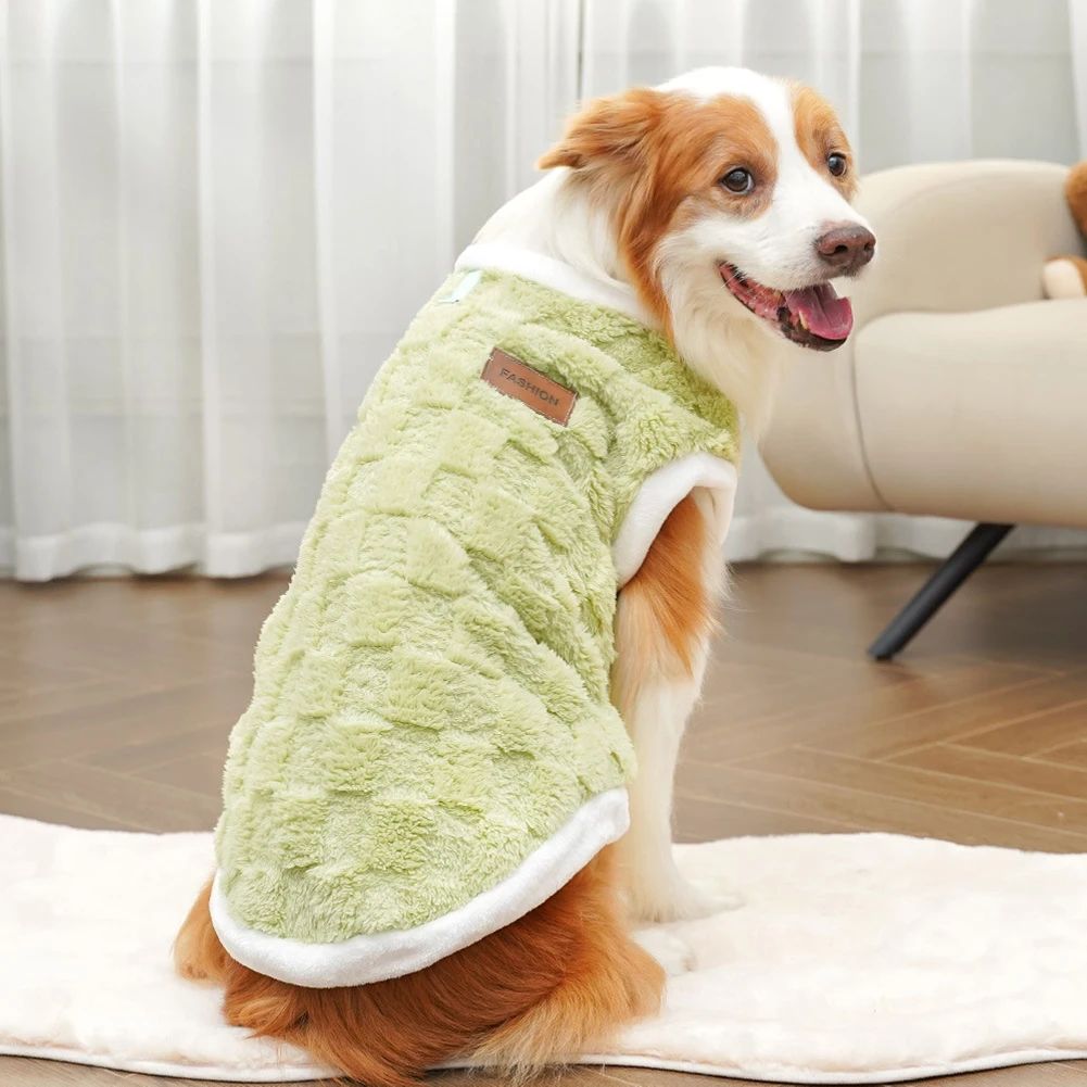 1.5-25kg Flannel Roupa para Cães Inverno Quente Suéter Roupa para Pets Golden Retriever Casacos para Cães Moletom Pets Filhote Pulôver Colete