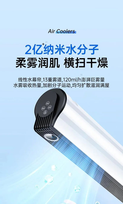 Mini Ventilador de Refrigeração de Ar Portátil 220V para Uso Doméstico com Tamanho Pequeno e Design Vertical