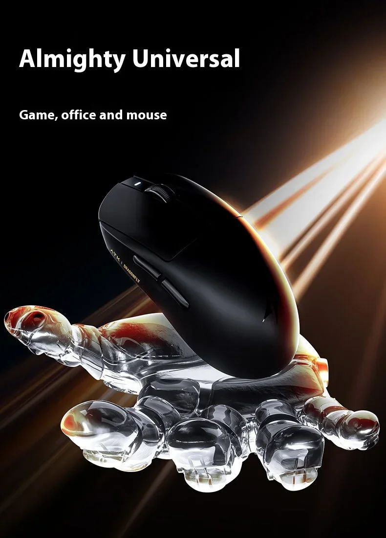 Mouse Gamer Sem Fio ATK Dragonfly A9 Ultra Paw3950 Modos Duplos Personalizado 8K Leve Acessórios Para PC Para Jogadores de FPS