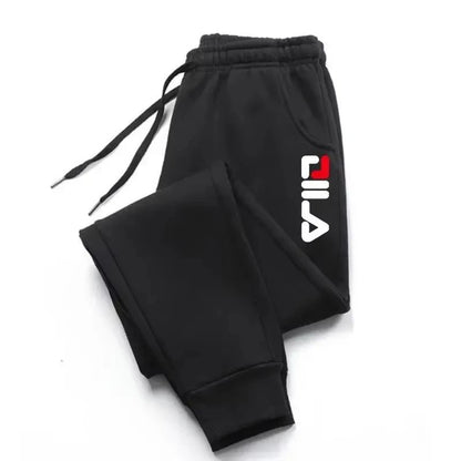 Autumn and winter men's and women's jogging pants, casual pants, wool sports pants, exercise running, gym fitness lace-up sports