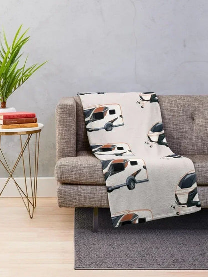 BASE CAMP Caravan with Honeycomb pattern Throw Blanket Soft Big Decorative Beds Sleeping Bag Sofa Quilt Blankets