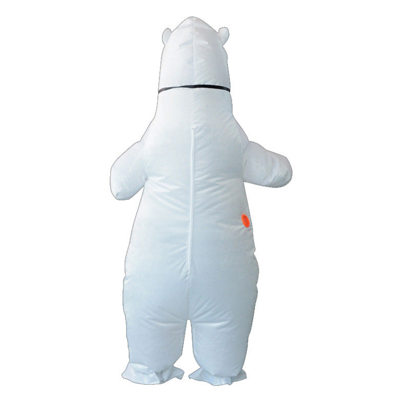 Fantasia Inflável de Urso Polar Novo Adereço de Atmosfera para Performance de Festa de Natal Roupas de Desenho Animado para Todas as Idades