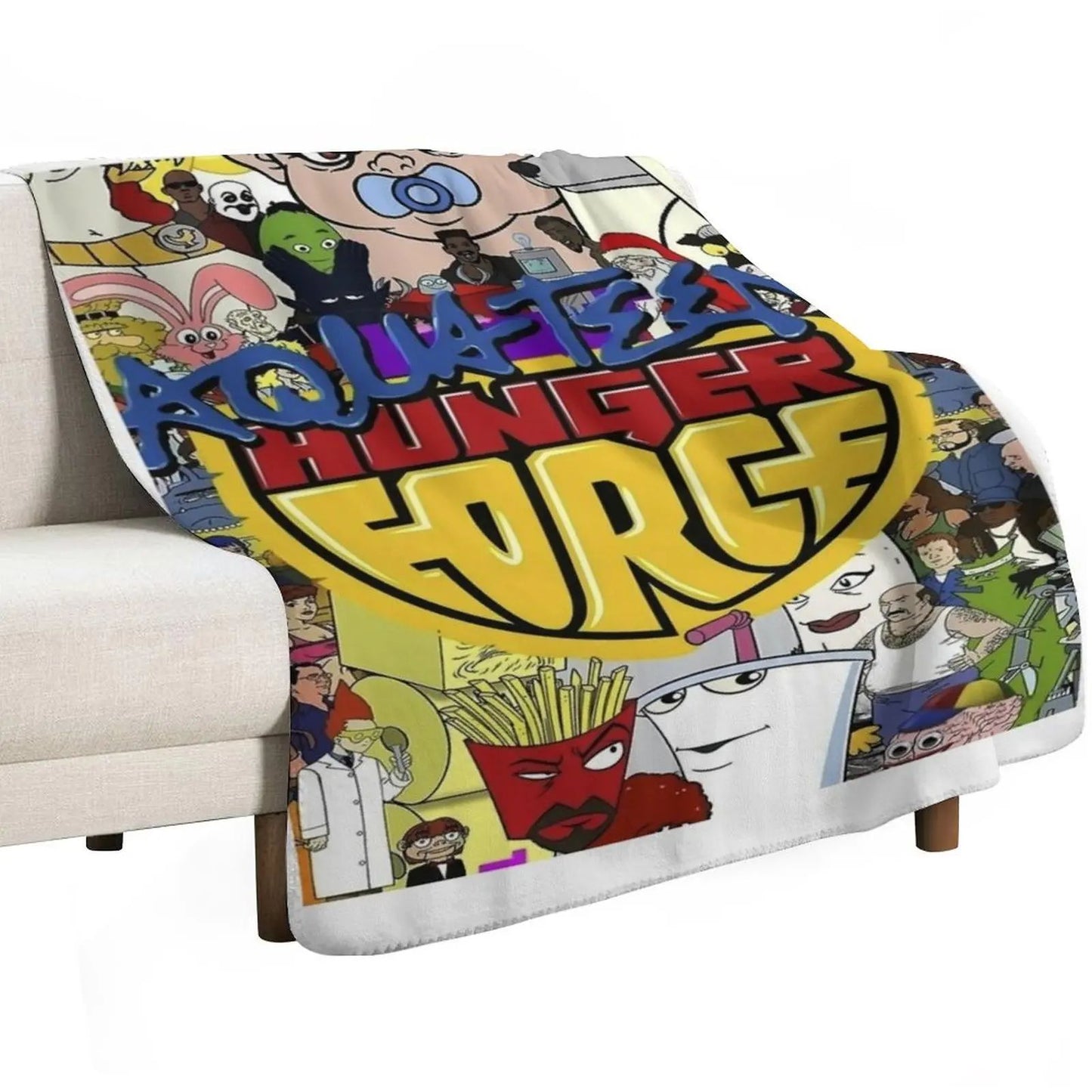 Manta Aqua Teen Hunger Force Cobertor de Pelúcia Macio Mantas e Cobertores