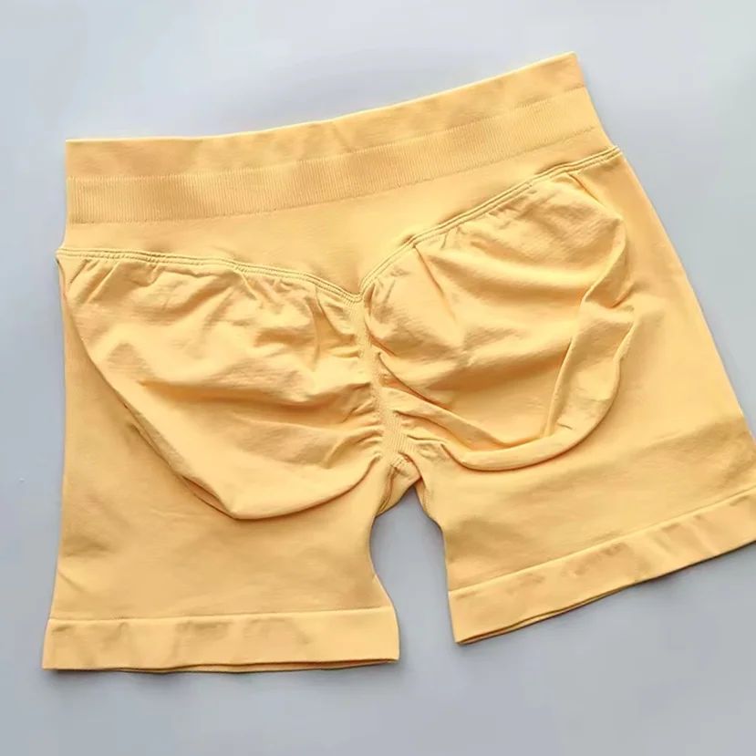 Gym Summer Women's Yoga Exercise Shorts Seamless High Waist Hip Tight Solid Color Shorts Yoga Exercise leggings