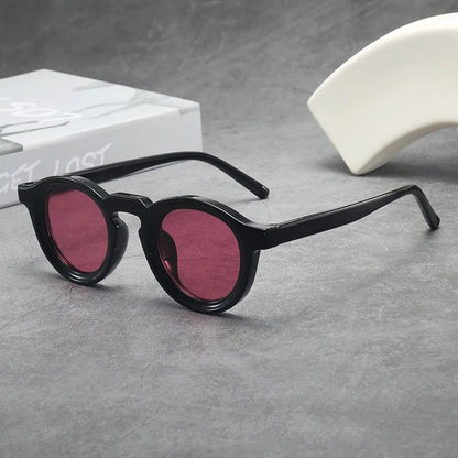 New Retro Round Small Frame Sunglasses Personalized High-end Men's and Women's Glasses Fashion Trend UV Resistant Sunglasses