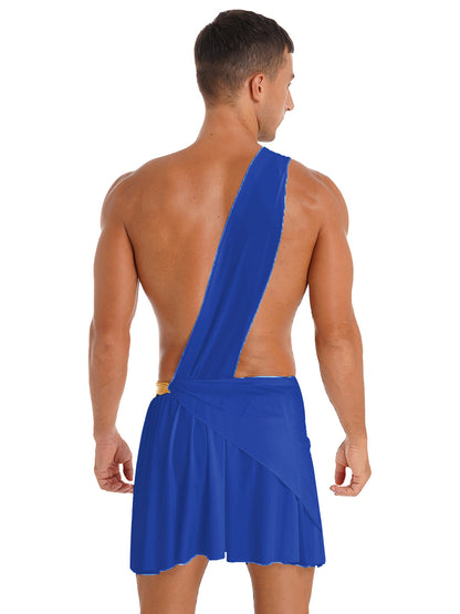 Mens Roman Toga Costume Ancient Greek Gods Senator Emperor Robe Uniform Halloween Party Cosplay Role Play Fancy Dress
