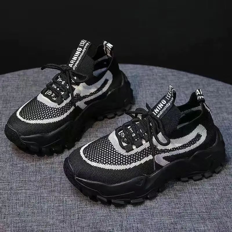 2026 New Women's Dad shoes Breathable Me Running shoes Faionable Casual Sports Sneakers Flat Bot round Toe Plastic Sole