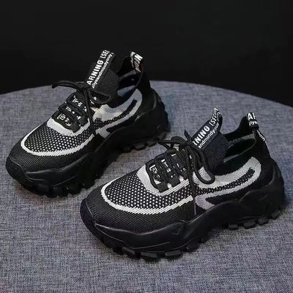 2026 New Women's Dad shoes Breathable Me Running shoes Faionable Casual Sports Sneakers Flat Bot round Toe Plastic Sole