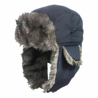 Unisex Warm Mens Women Trapper Cap Aviator Trooper Earflap Winter Flaps Ski Hat New Bomber Hats Russian Ski Hat Faux Fur Hats