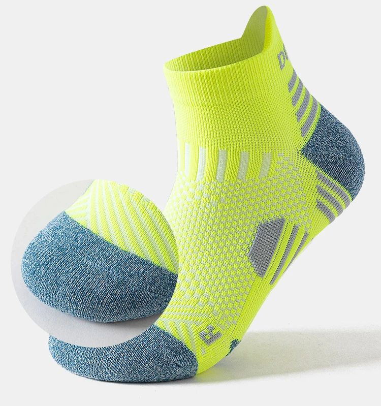 3 Pares Meias de Corrida de Maratona Masculinas Femininas Profissionais Esportivas Tornozelo Fitness Tubo Acolchoado Engrossado Baixo Cano Curto Barco Meias