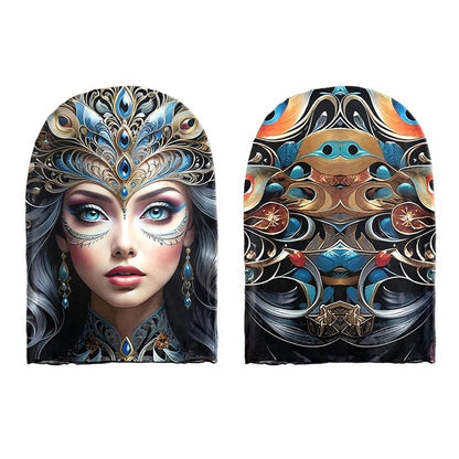 3D Realistic Stretch Mesh Headgear, Breathable, Unisex, Party Mask Headgear Prop