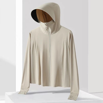 Neutral Hooded Sports Running Jacket Lightweight Quick Drying Suitable Outdoor Running Fitness Travel Commuting Sun Protection