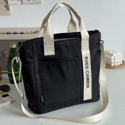 New Casual Tote Large Capacity Shoulder Bag Nylon Waterproof Canvas Handbag Simple Fashion Messenger Bags For Schoolgirl