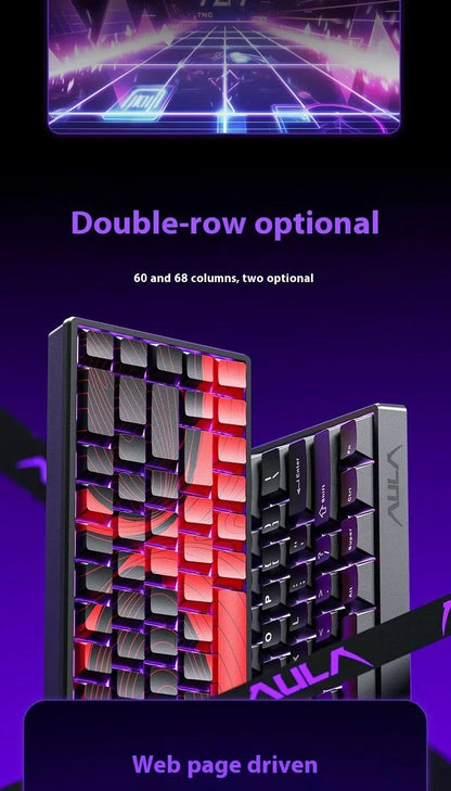 Teclados Win60 Win68 Aula com Teclas Magnéticas 8K, Teclado Mecânico para Jogos, Teclado com Fio para Esports com Luz RGB e Hot-Swap para PC Gamer (Presente)