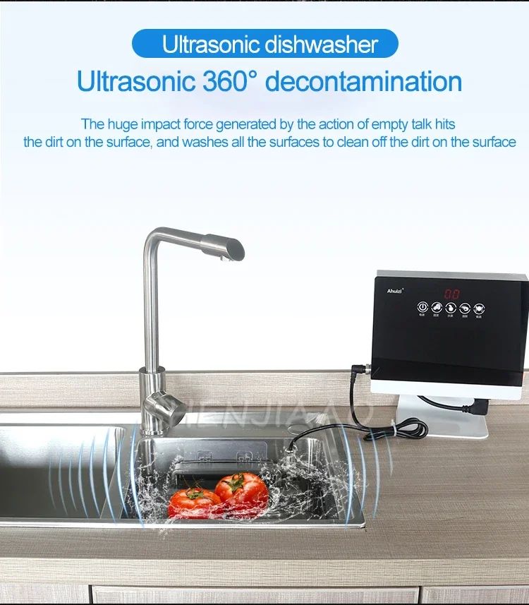Ultrasonic Dishwasher Automatic Household Portable Sink Dishwasher Small Free-standing Installation-free Kitchen 110V/220V