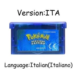 Jogo GBA Série Pokémon Cartucho de Videogame 32 Bits Cartão de Console Pokémon Emerald FireRed LeafGreen Ruby Sapphire Multi-idioma