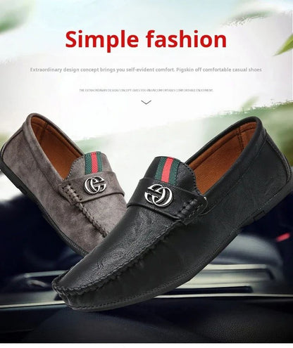 Men Driving Shoe Leather High Quality Breathable Slip on Men Casual Shoes Comfortable Light Men Loafers Formal Men Dress Shoes